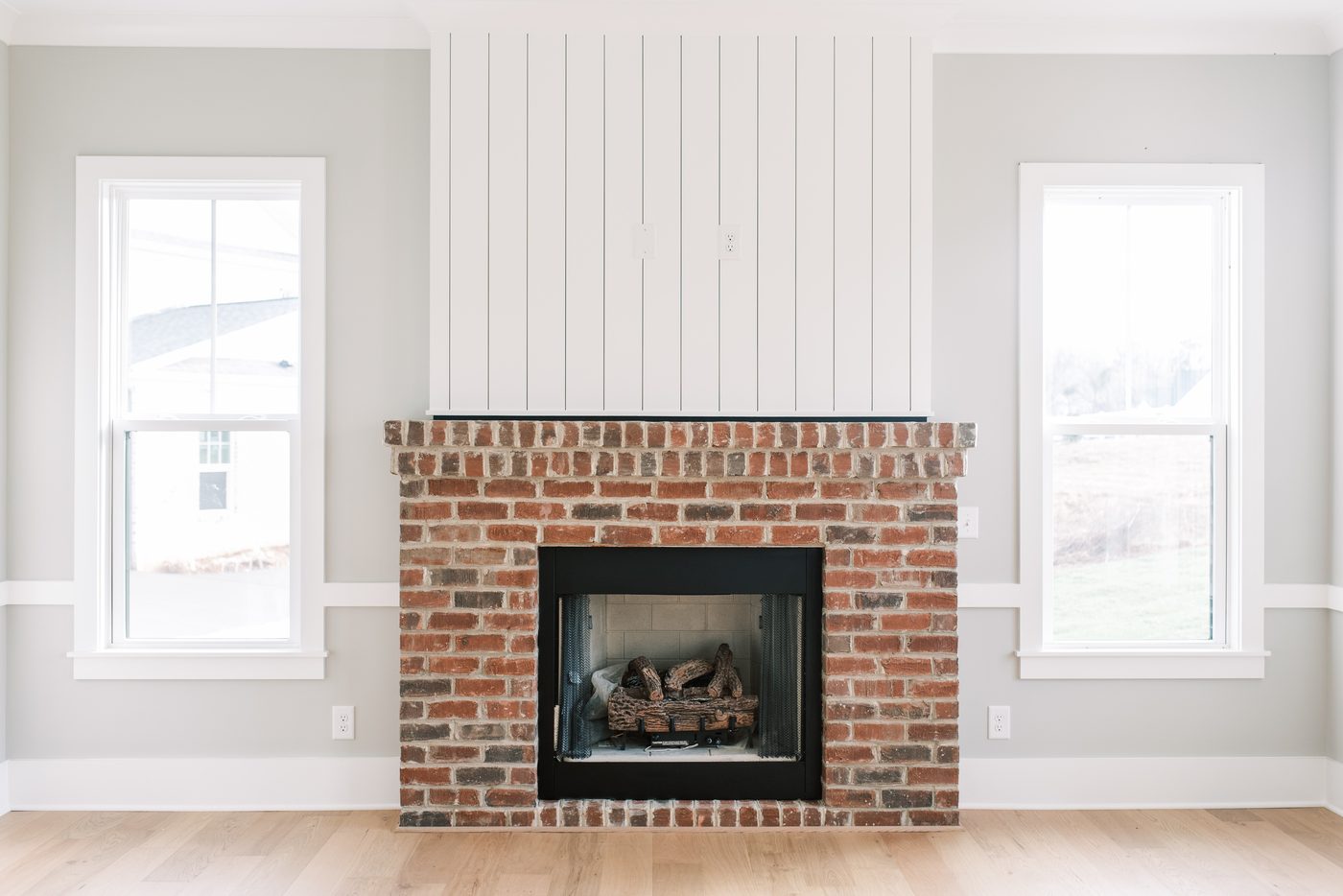 Brick Fireplace