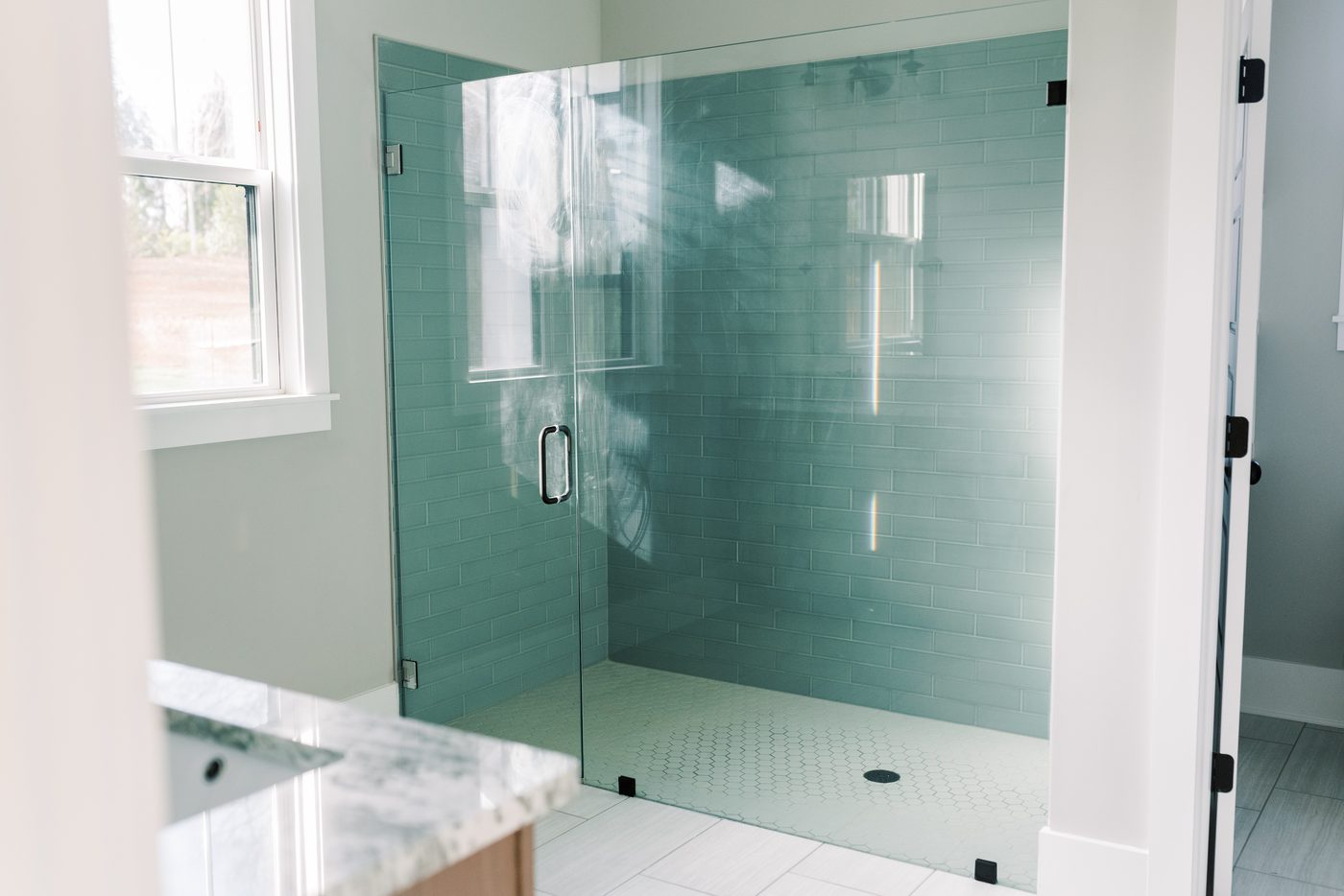 Tiled Glass Shower